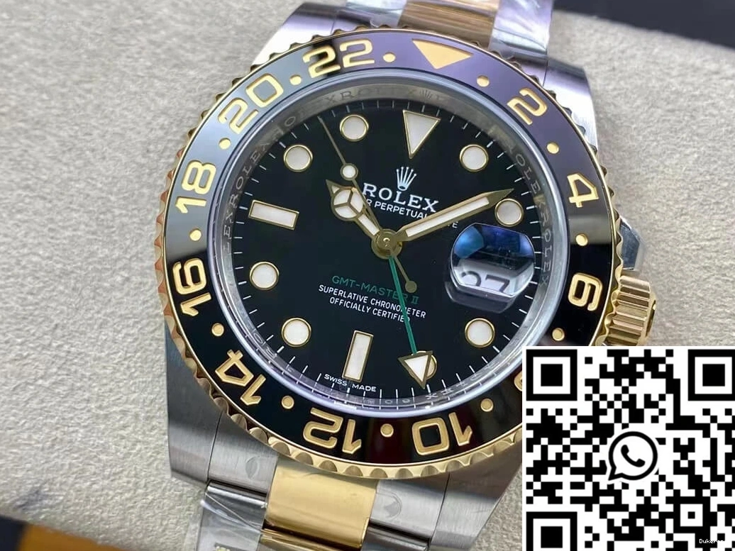 Clean 116713-LN-78203 GMT 1165 Factory Rolex II SmartChoice Yellow Gold Master 0731